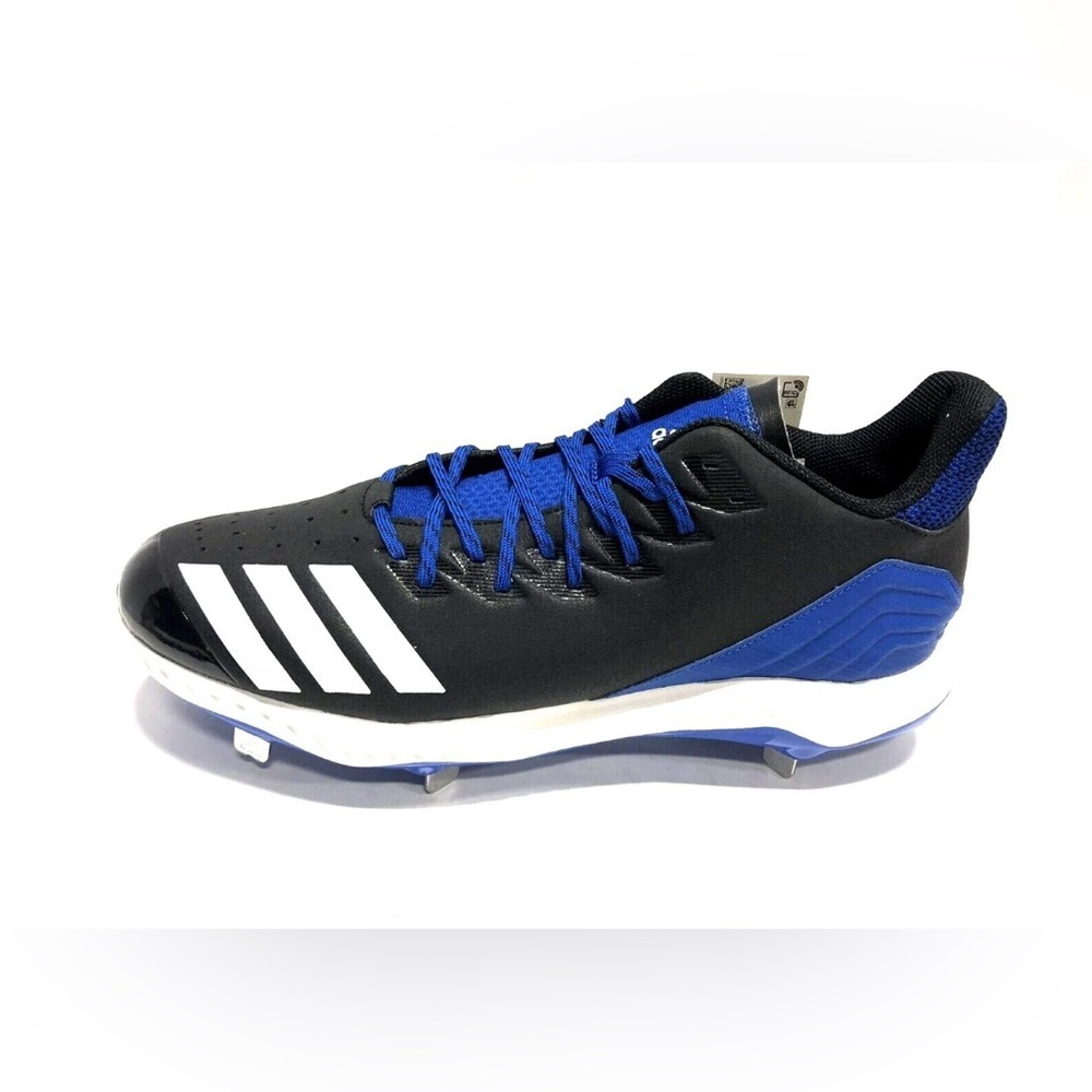 Adidas Men’s Icon Black Blue Baseball Cleats Size 13.5M
